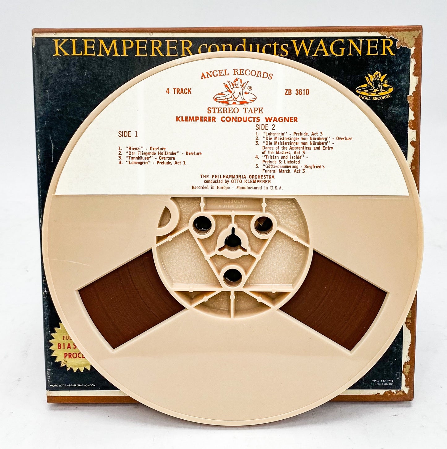 Klemperer Conducts Wagner Reel to Reel Tape 7 1/2 IPS Angel