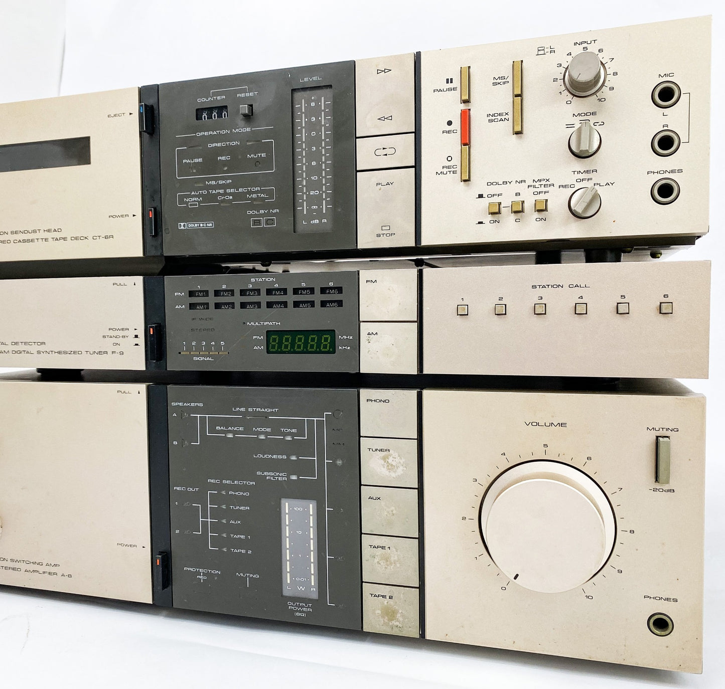 Pioneer A-8 Amplifier F-9 Tuner CT-6R Cassette Deck Combo