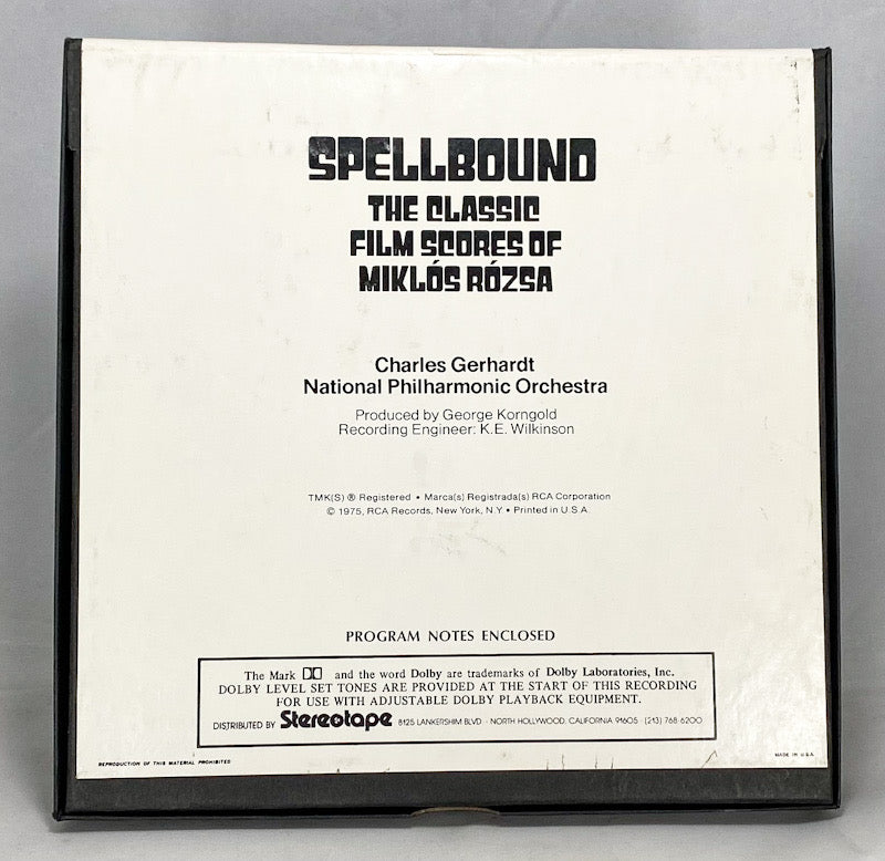 Spellbound Classic Film Scores Gerhardt Quad Reel to Reel Tape 7.5 IPS Dolby RCA