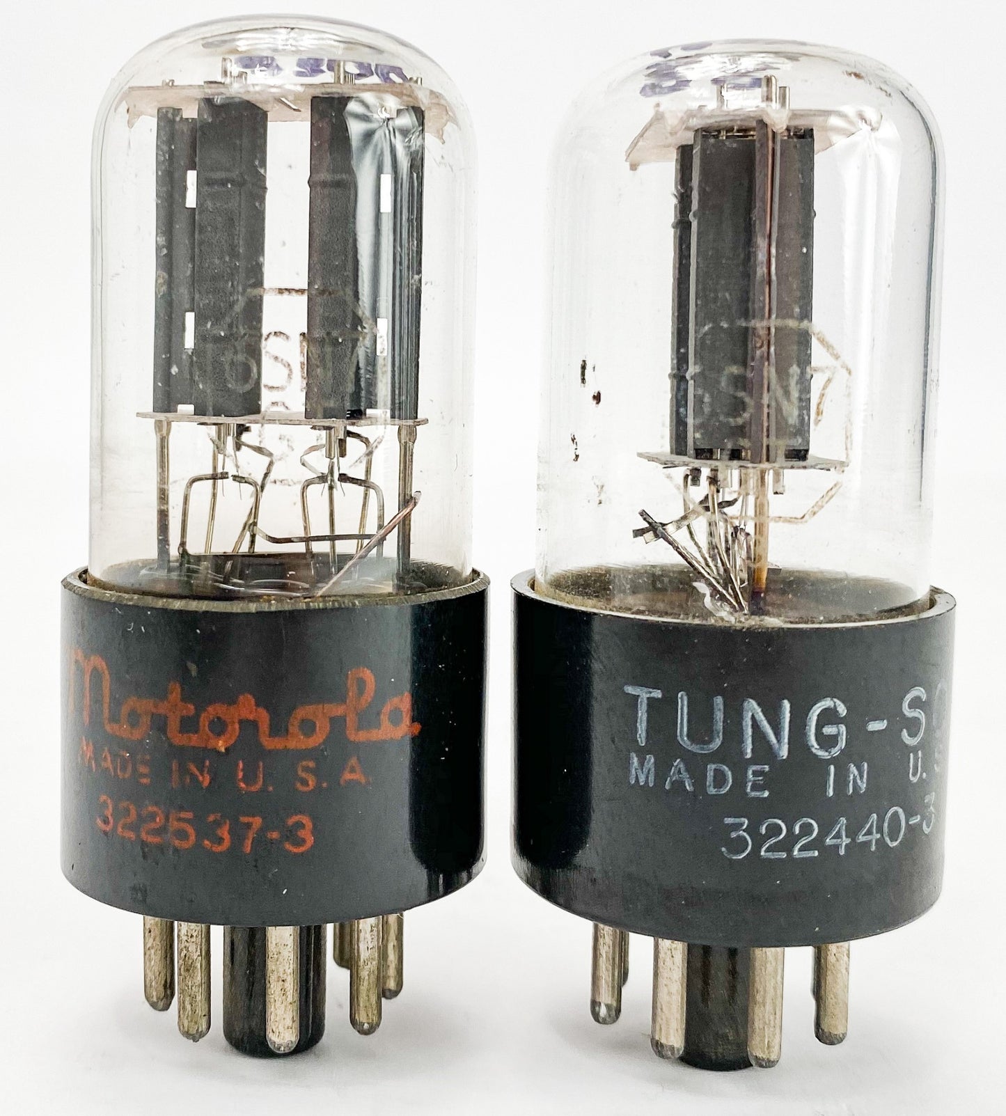 Tung-Sol 6SN7GT Grey Plate Bottom D Getter Balanced and Matched Vacuum Tubes