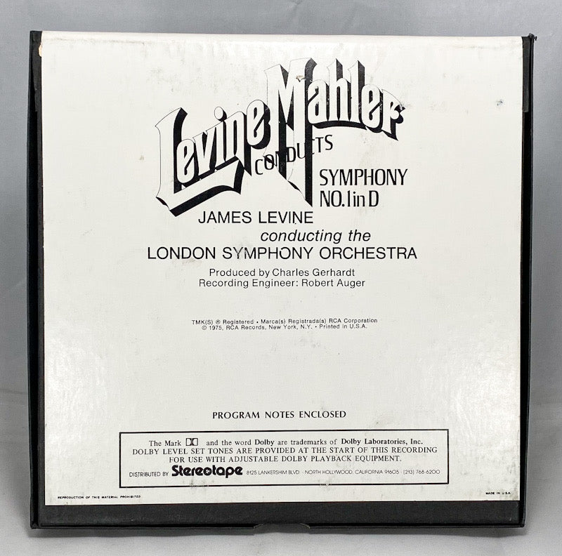 Mahler Symphony No 1 In D by James Levine Quad Reel Tape 7 1/2 IPS RCA Dolby