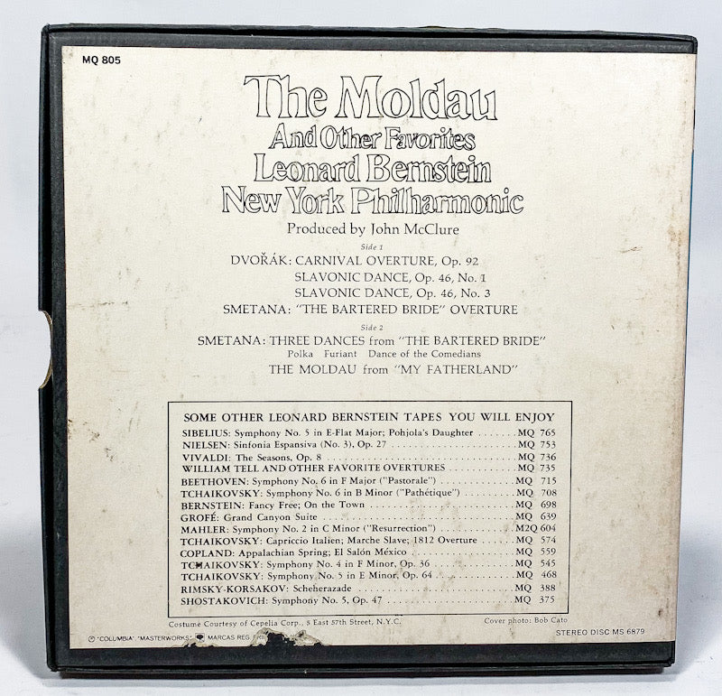 The Moldau And Other Favorites by Bernstein Reel to Reel Tape 7 1/2 IPS Columbia