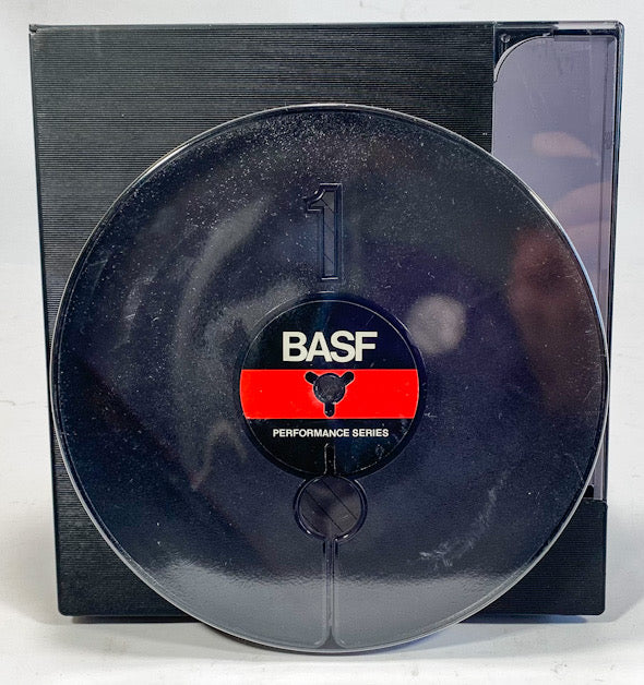 BASF Empty 7" Reel To Reel Tape In Smoke Grey Plastic Box Professional