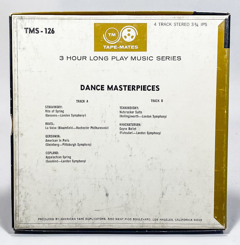 Dance Masterpieces Reel to Reel Tape 3 3/4 IPS Tape-Masters