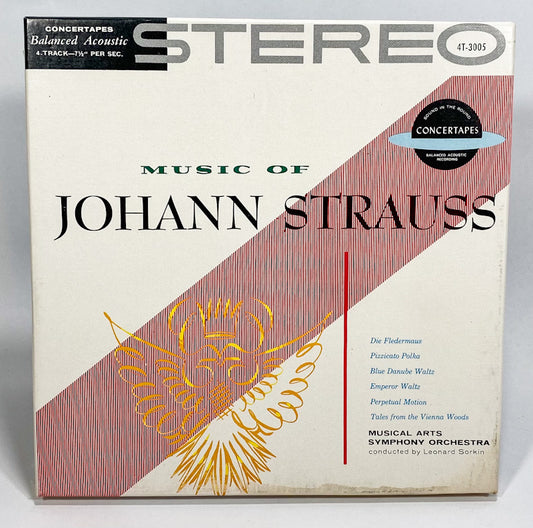 Music Of Johann Strauss Leonard Sorkin Reel to Reel Tape 7 1/2 IPS Concertapes