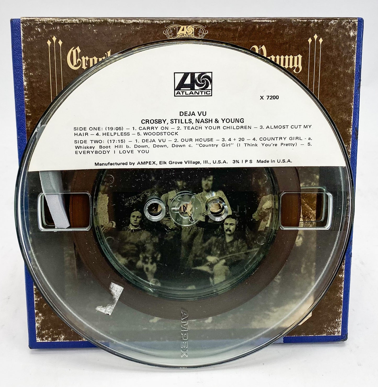 Deja Vu Crosby Stills Nash And Young Reel to Reel Tape 3 3/4 IPS Atlantic