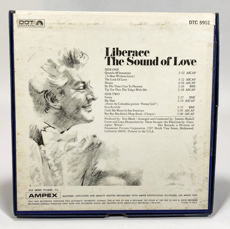 The Sound Of Love Liberace by Jimmie Haskell Reel to Reel Tape 7 1/2 IPS Dot