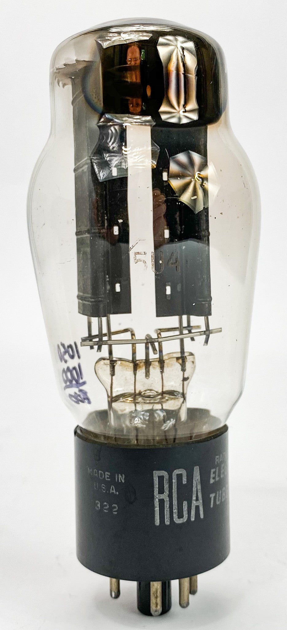 RCA 5U4G Black Plate Hanging D Getter Rectifier Vacuum Tube