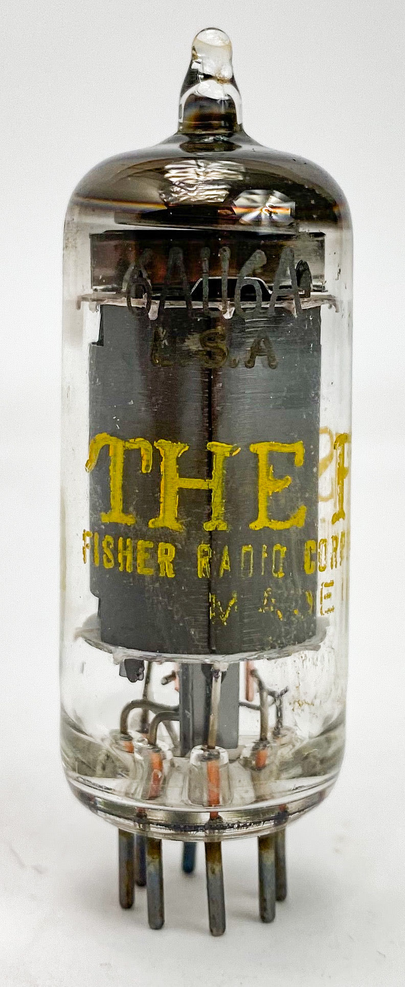 Fisher 6AU6A Grey Plate Halo Getter Vacuum Tube