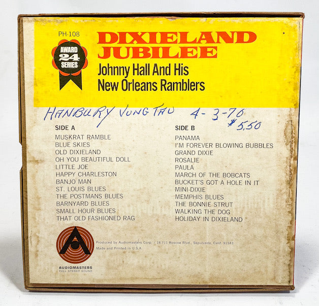 Dixieland Jubilee by Johnny Hall New Orleans Ramblers Reel Tape Audiomaster