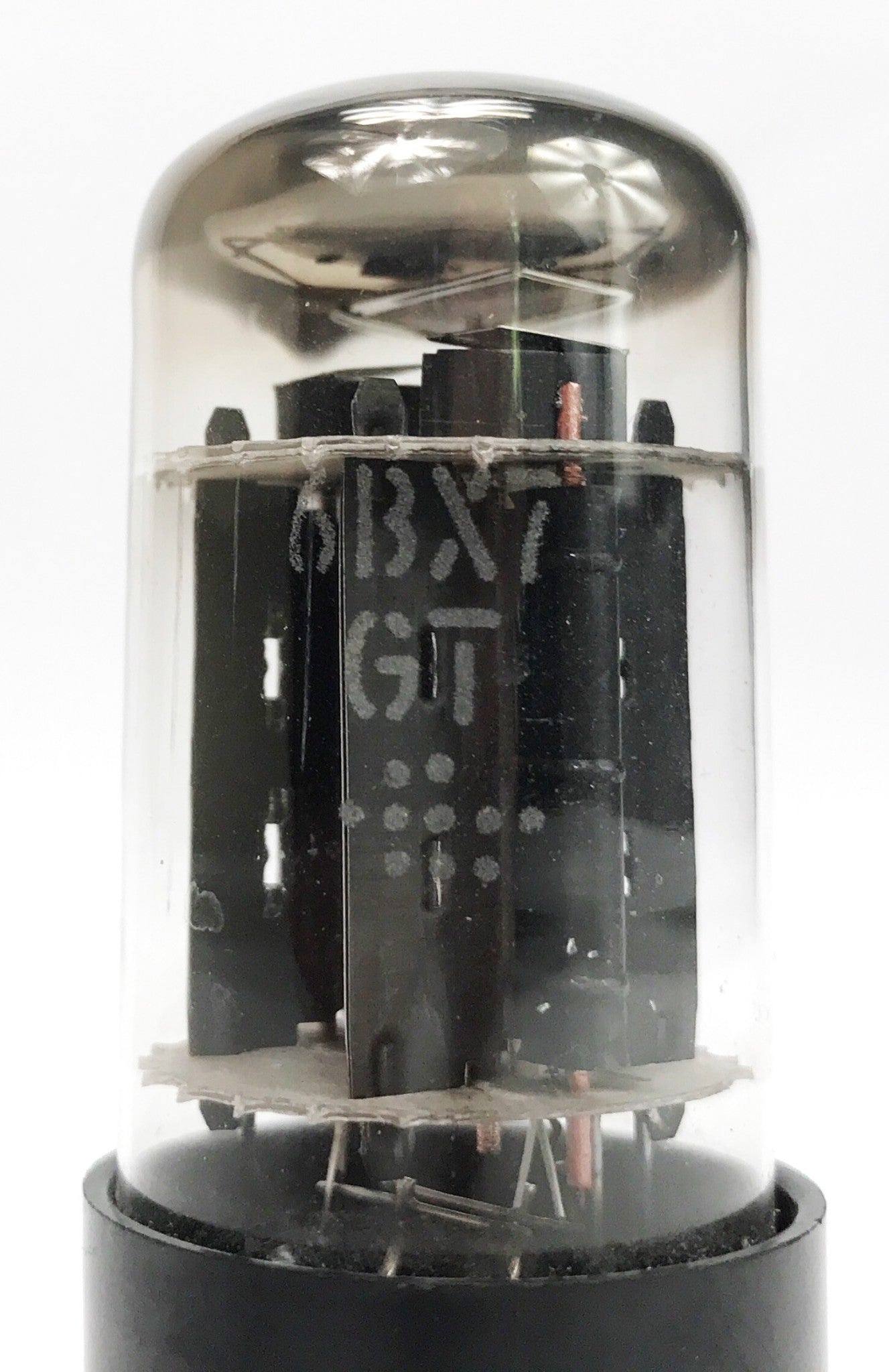 GE 6BX7GT Black Plate Top D Getter Copper Grid Balanced Vacuum Tube