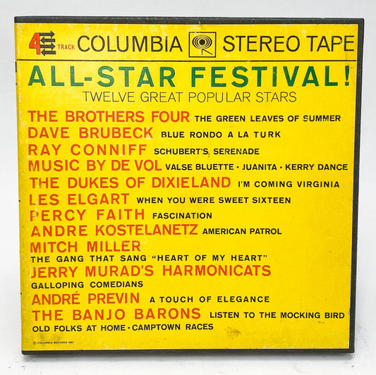 All Star Festival Twelve Great Popular Stars Reel to Reel Tape 7.5 IPS Columbia