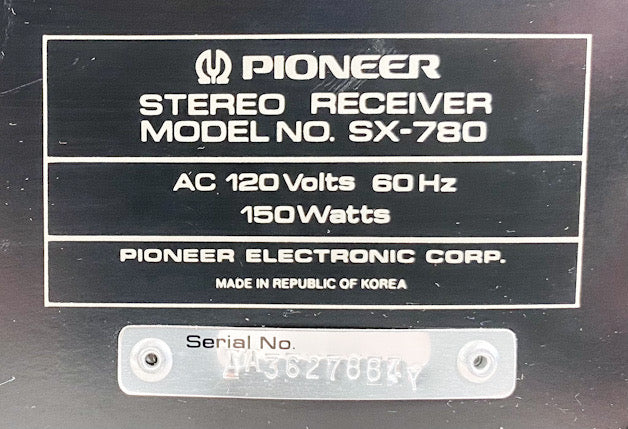 Pioneer SX-780 45 Watt Stereo Receiver