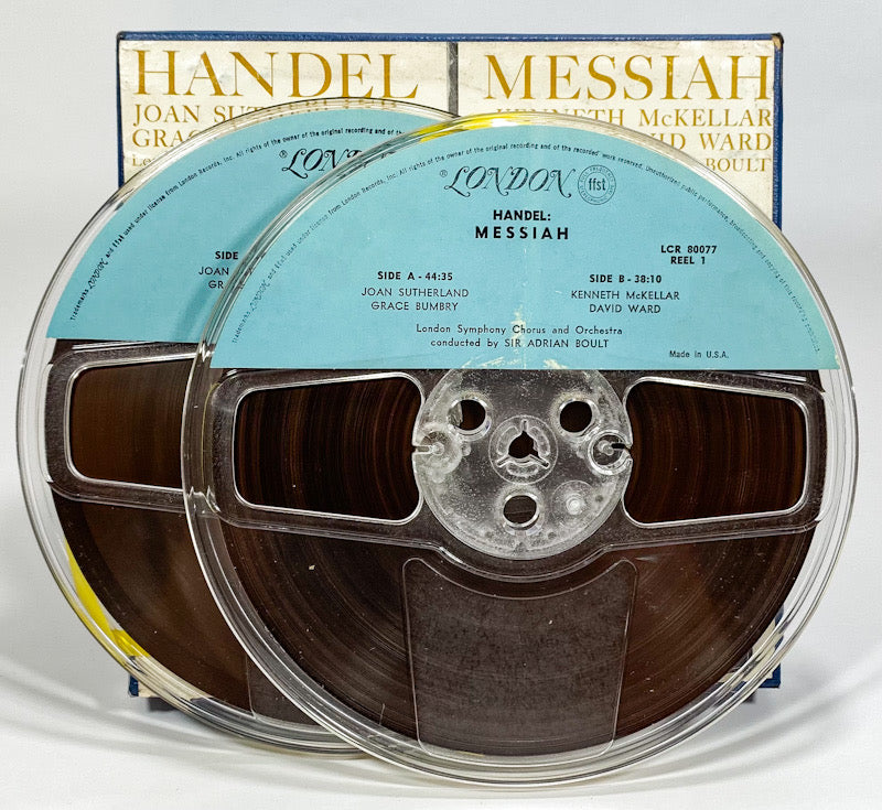 Handel Messiah Sutherland Bumbry Mckellar Ward Reel to Reel Tape 7.5 IPS London