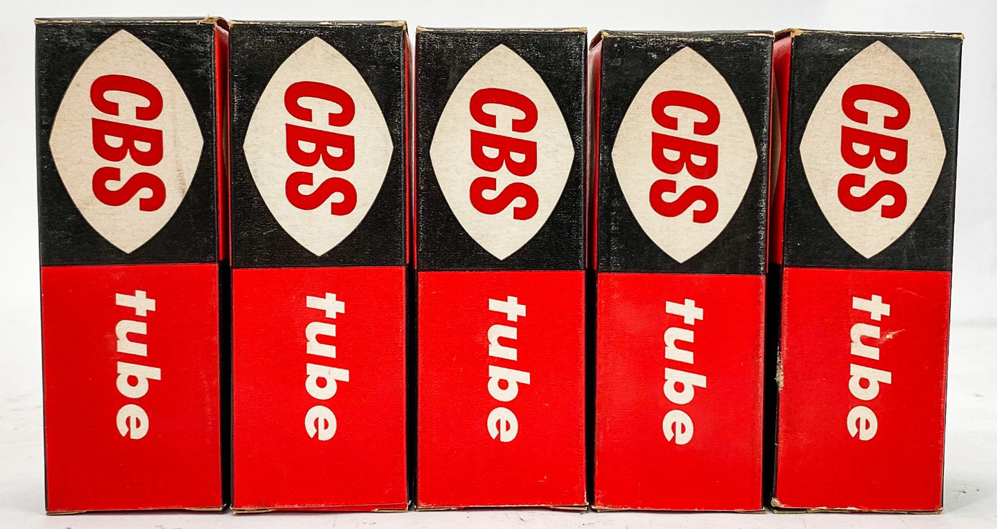 CBS 6S7G Silver Plate Bottom Foil D Getter Vacuum Tubes Set of 6 NIB *