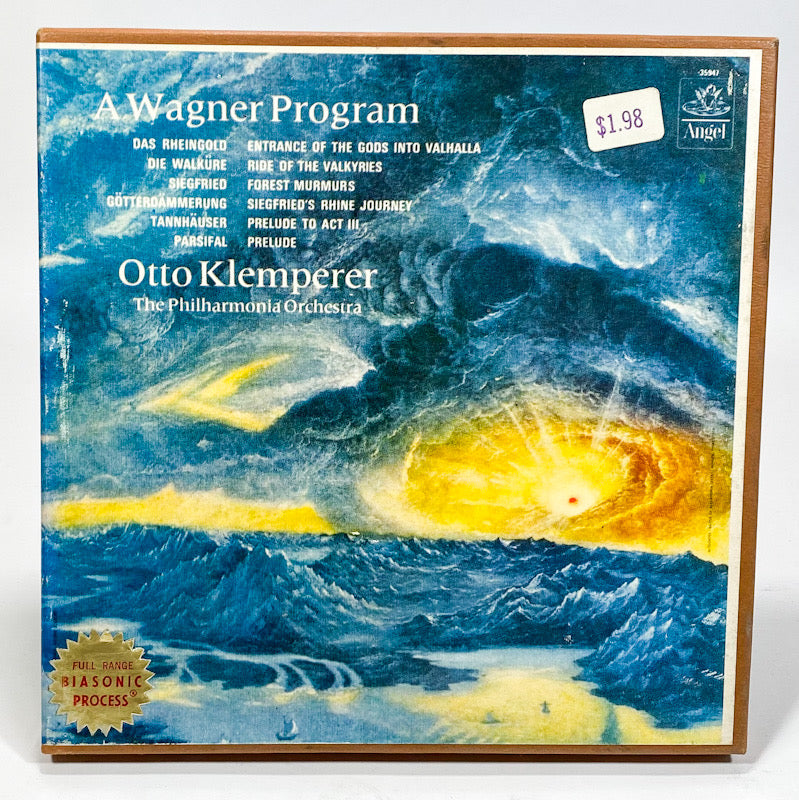 A Wagner Program by Otto Klemperer Philharmonia Reel Tape 7 1/2 IPS Angel