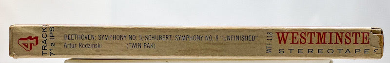 Beethoven Symphony 5 Schubert Unfinished Rodzinski Reel to Reel Tape Westminster