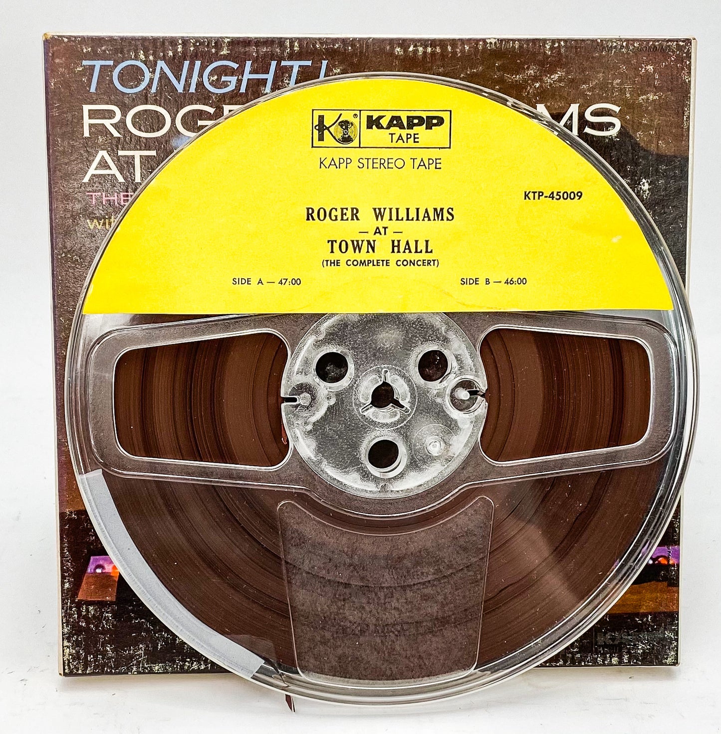 Roger Williams Tonight! At Town Hall Reel to Reel Tape 7 1/2 IPS Kapp