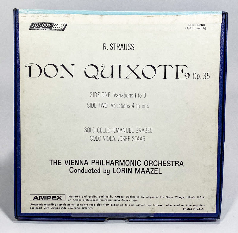 Strauss Don Quixote Lorin Maazel Reel to Reel Tape 7 1/2 IPS London