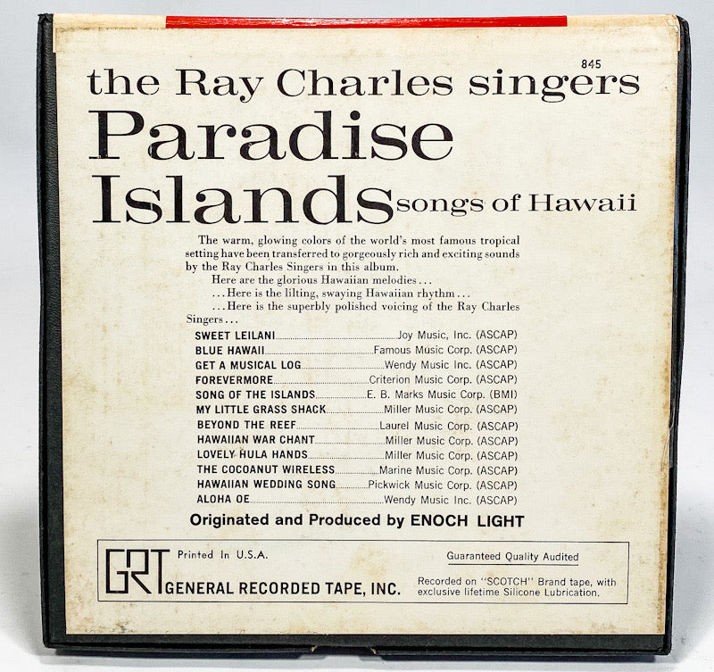 Paradise Islands by The Ray Charles Singers Reel to Reel Tape 7 1/2 IPS Command