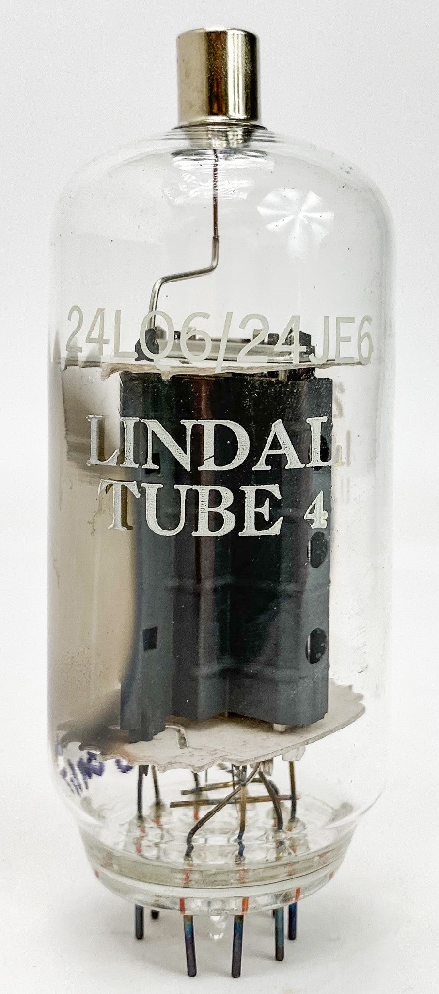 Lindal 24JE6 / 24LQ6 Grey Plate Dual O Getter Vacuum Tube