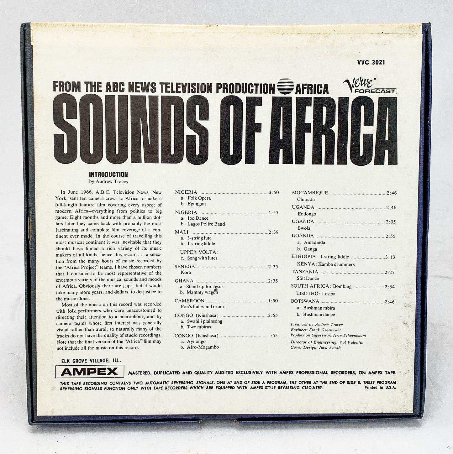 Sounds Of Africa Reel to Reel Tape 7 1/2 IPS ABC TV Show Verve