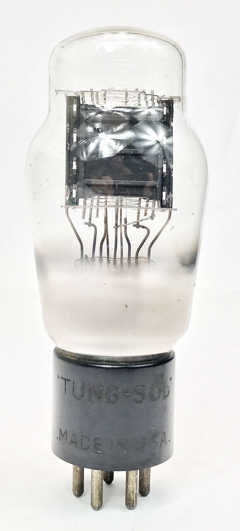 Tung Sol 47 Ribbed Black Plate Foil D Getter Pentode Engraved Base Vacuum Tube