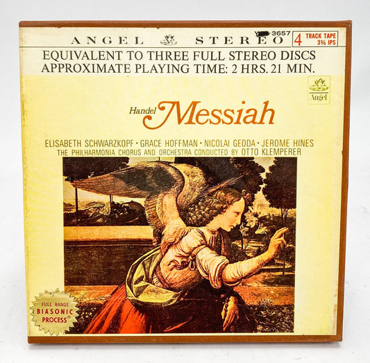 Handel Messiah Hines Gedda Hoffman Klemperer Reel to Reel Tape 3 3/4 IPS Angel