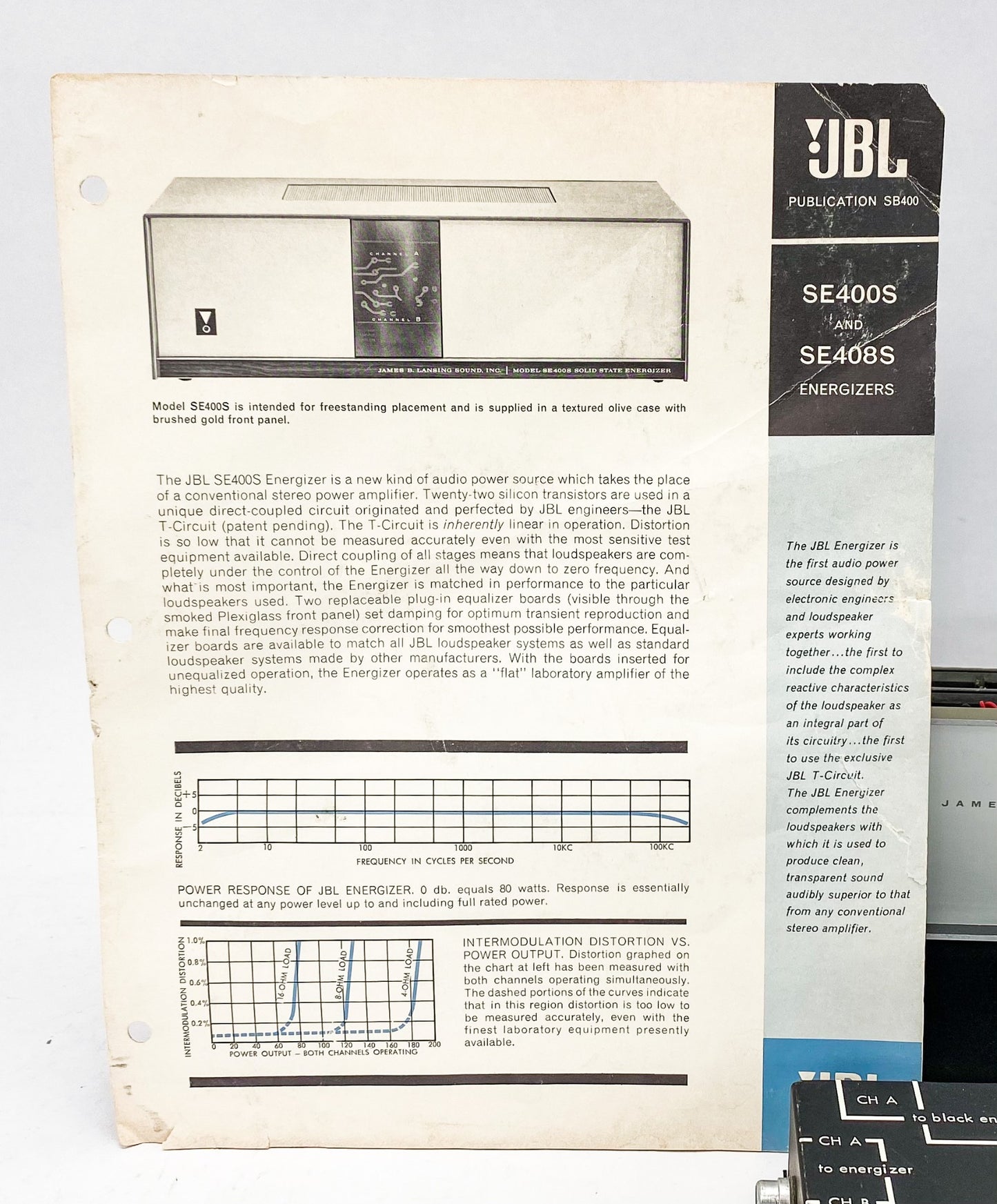 JBL SE402 Energizer Transducer Power Amplifier