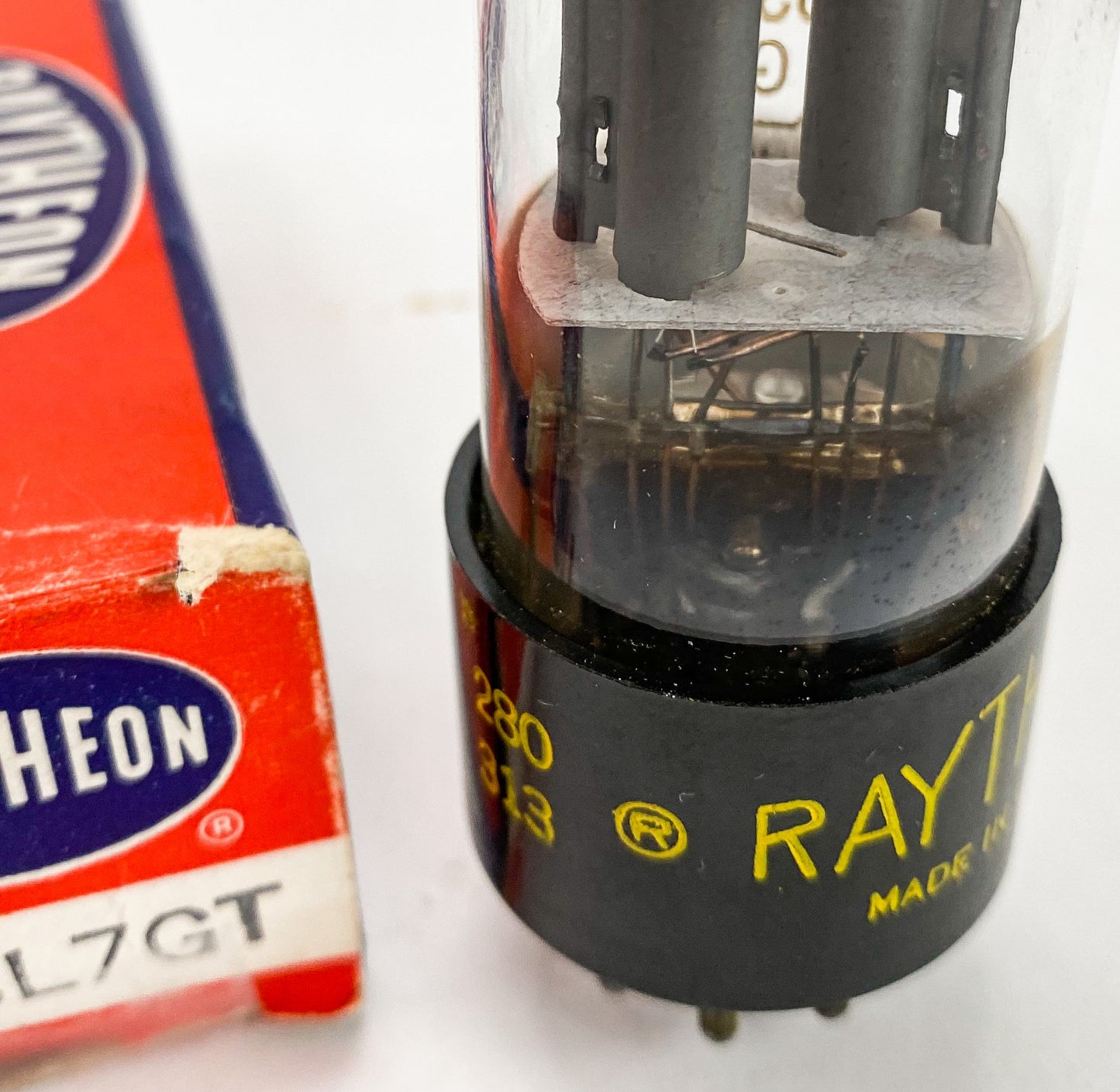 Raytheon 6SL7GT Smooth Grey Plate Bottom Foil D Getter Balanced Vacuum Tube