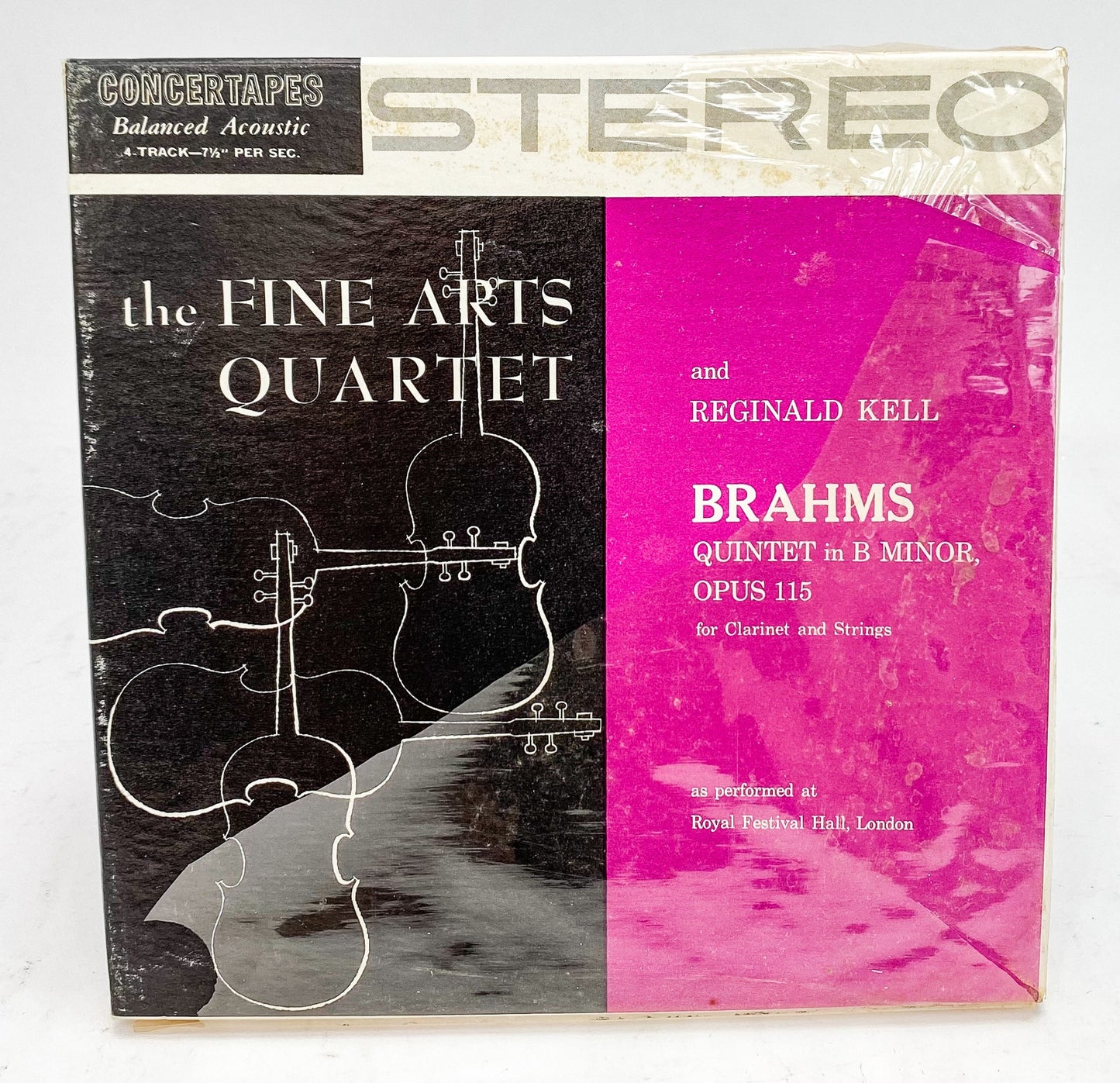 Brahms Quintet Fine Arts Quartet Reel to Reel Tape 7 1/2 IPS Concertapes New