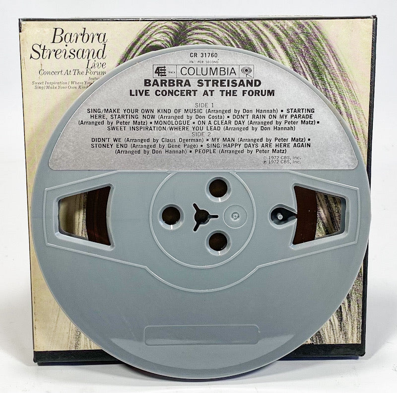 Live Concert At The Forum by Barbara Streisand Reel Tape 3 3/4 IPS Columbia