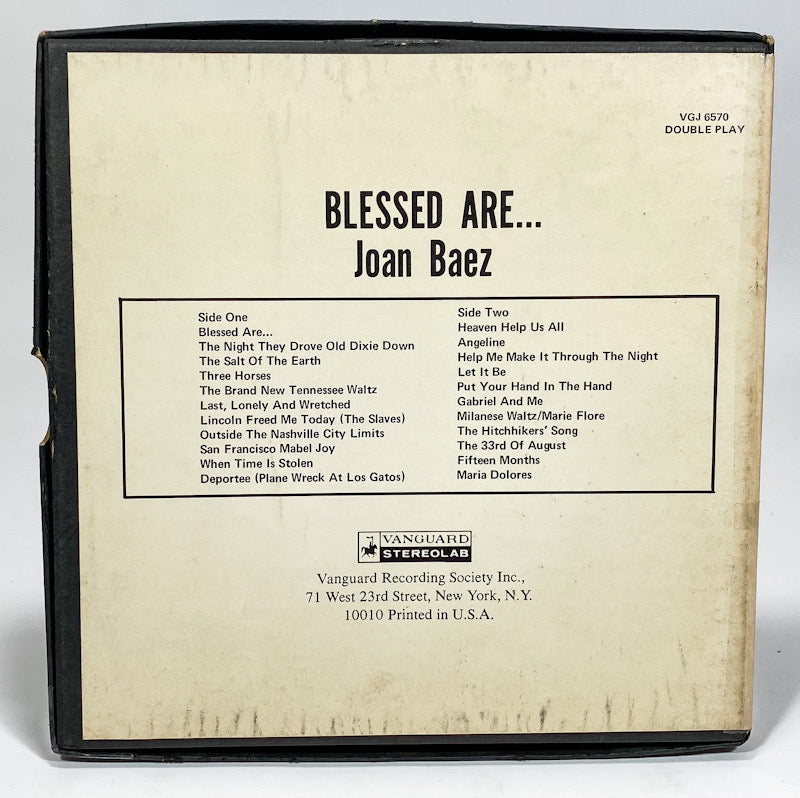 Blessed Are by Joan Baez Reel to Reel Tape 3 3/4 IPS Vanguard