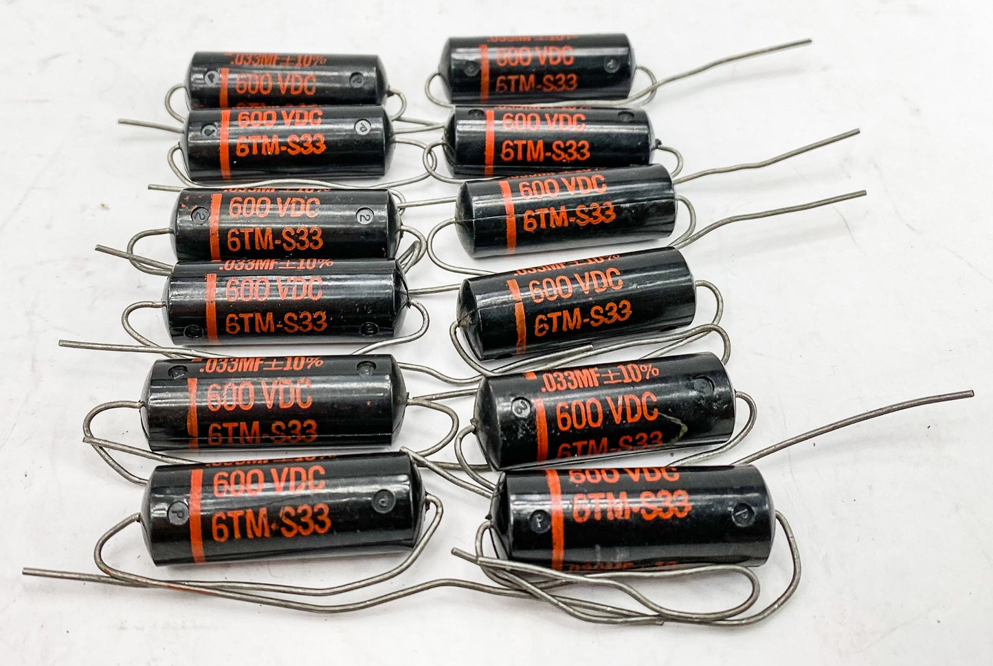 Sprague 0.033 uf 600 VDC Black Beauty Capacitors 12x NOS