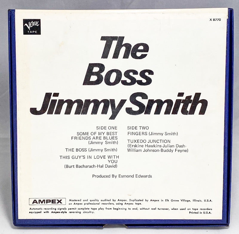 The Boss Jimmy Smith Reel to Reel Tape 3 3/4 IPS Verve