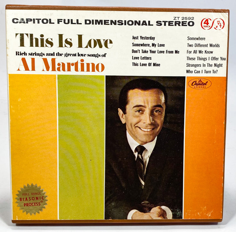 This Is Love by Al Martino Reel to Reel Tape 7 1/2 IPS Capitol