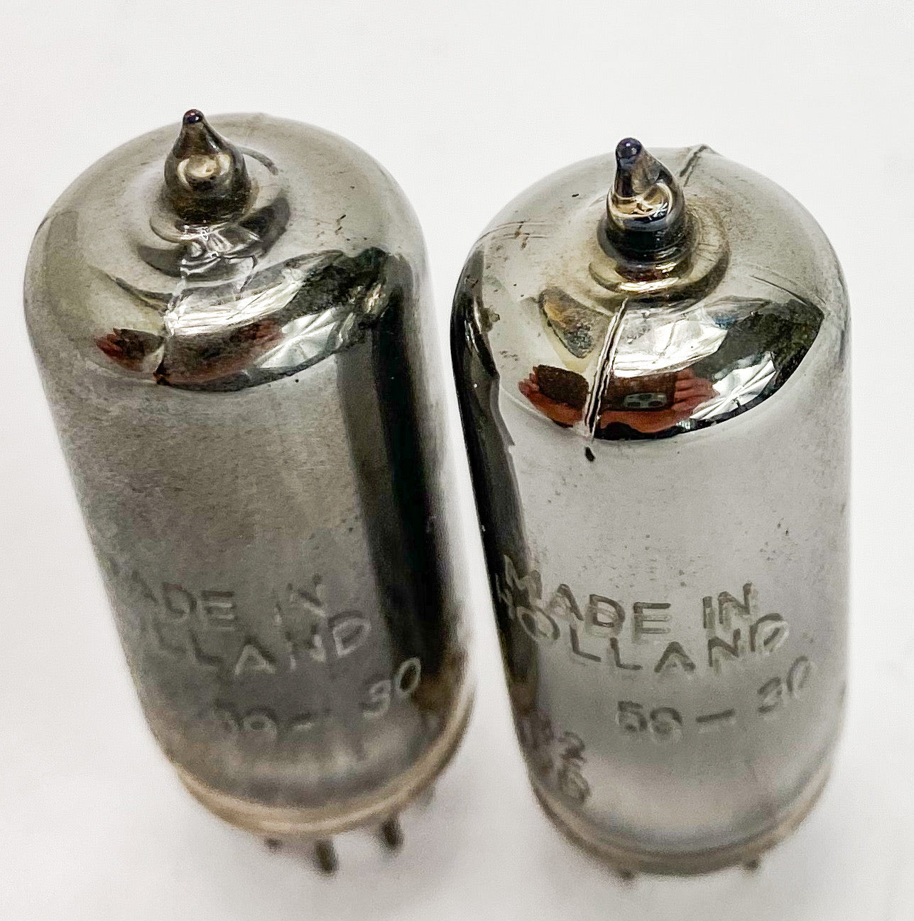 Amperex 0G3 / 85A2 Chrome Glass Matched Vacuum Tubes