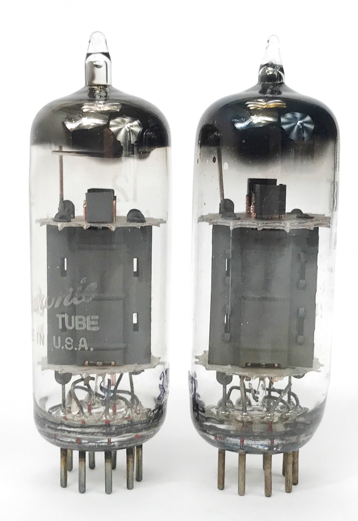 GE 12BH7A Grey Plate Top Horseshoe Getter Balanced and Matched Vacuum Tubes