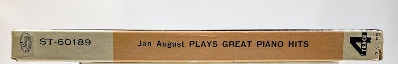 Plays Great Piano Hits by Jan August Reel to Reel Tape 7 1/2 IPS Mercury