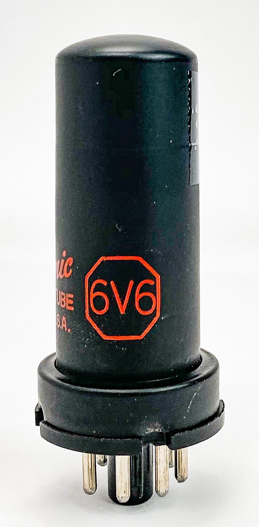 GE 6V6 Metal Vacuum Tube Perfect Graphics