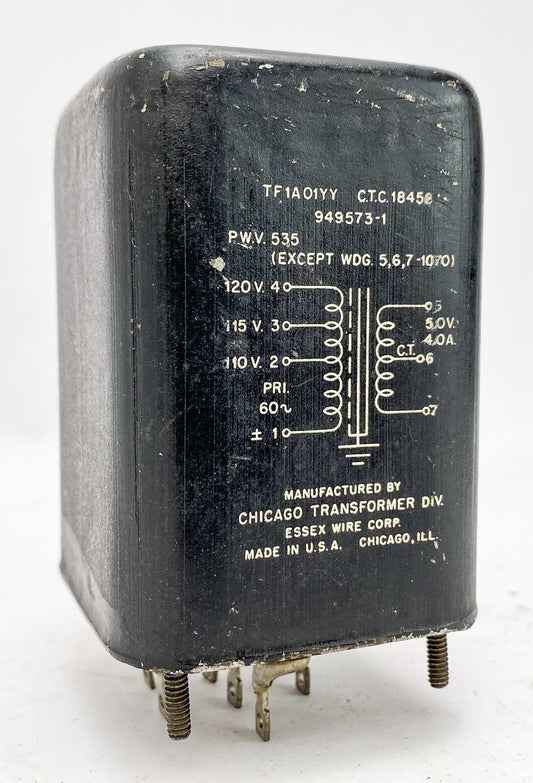 Stancor 5.0V 4A Transformer 120 / 115 / 110 V Input TF1A01YY 18458 949573-1