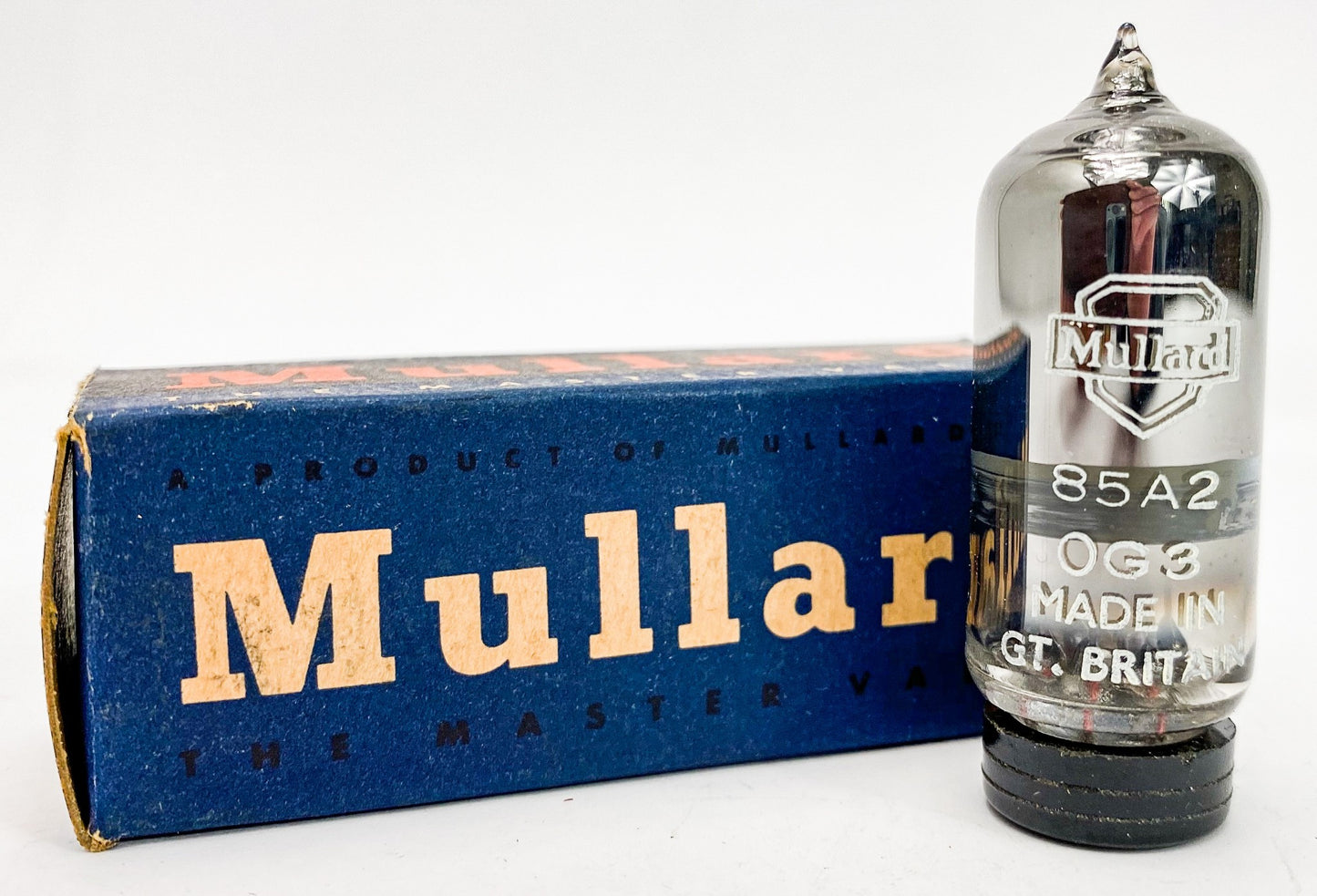 Mullard 0G3 / 85A2 Chrome Glass Vacuum Tube New In Box