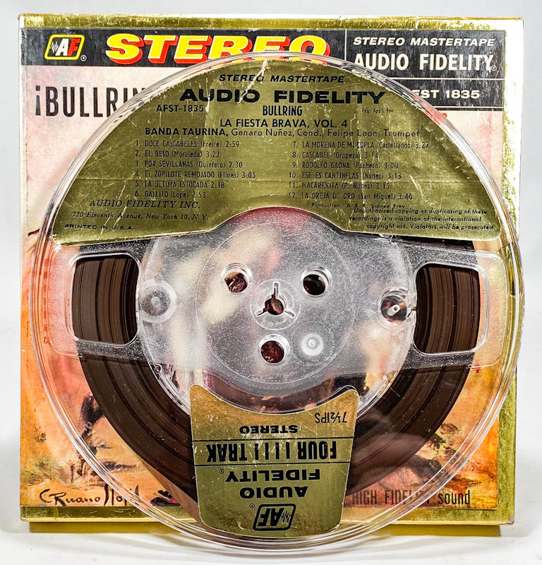 Bullring La Fiesta Brava Vol 4 Reel to Reel Tape 7 1/2 IPS Audio Fidelity