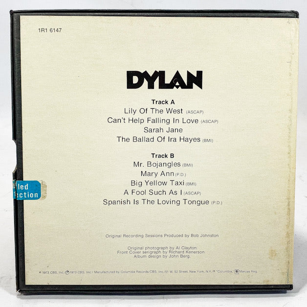 Dylan by Bob Dylan Reel to Reel Tape 3 3/4 IPS Columbia