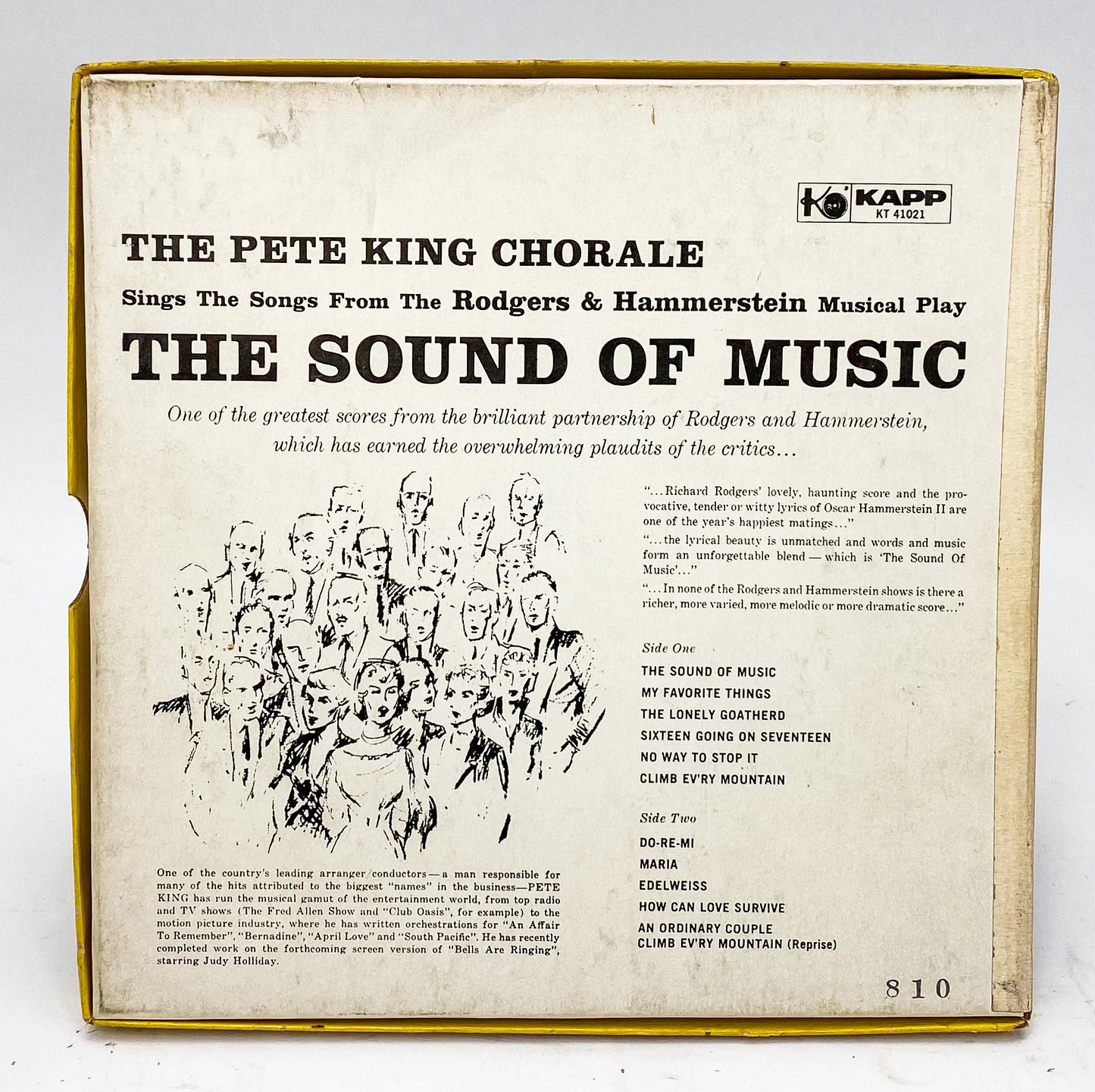 The Sound Of Music Pete King Chorale Reel to Reel Tape 7 1/2 IPS Kapp