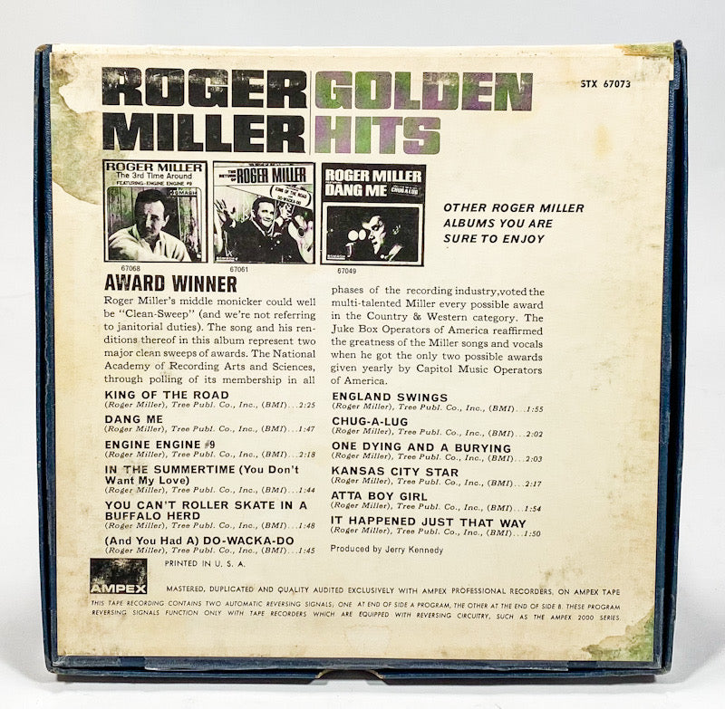 Golden Hits by Roger Miller Reel to Reel Tape3 3/4 IPS Smash