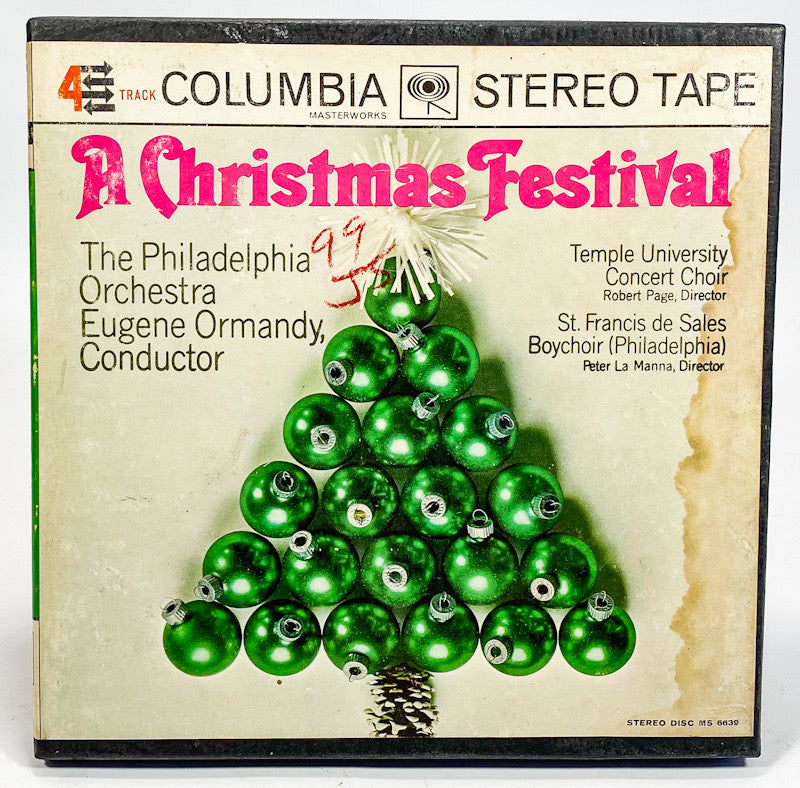 A Christmas Festival by Eugene Ormandy Reel to Reel Tape 7 1/2 IPS Columbia