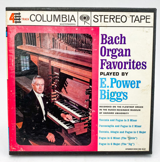 Bach Organ Favorites E. Power Biggs Reel to Reel Tape 7 1/2 IPS Columbia