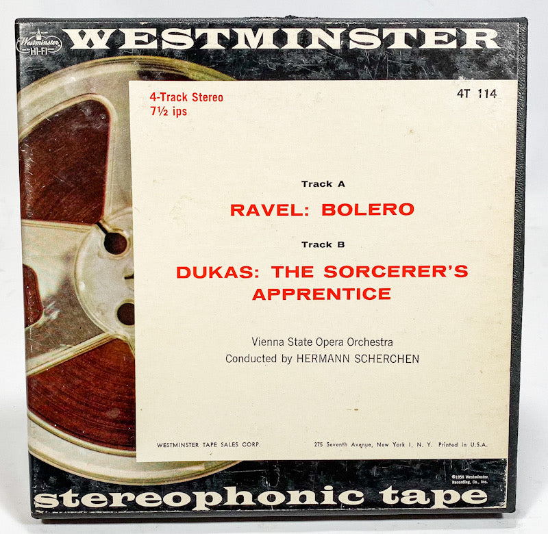 Ravel Bolero Dukas Sorcerers Apprentice Scherchen Reel to Reel Tape Westminster