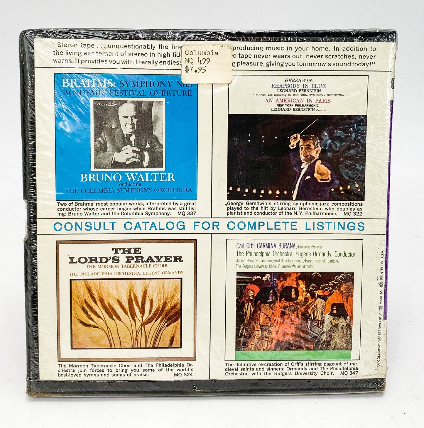 Columbia Records Presents Vladimir Horowitz Reel to Reel Tape 7 1/2 IPS Columbia